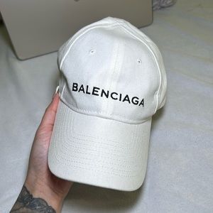 White Balenciaga hat